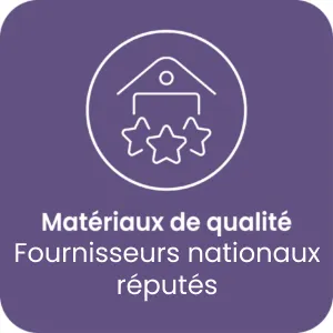Matériaux de qualité : fournisseurs nationaux réputés