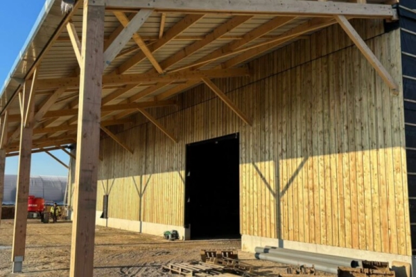Bâtiment industriel en bois en Normandie