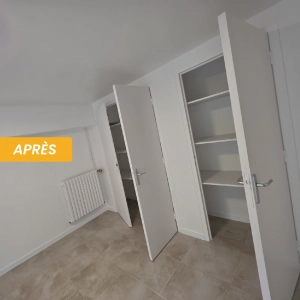 Création de salle de sport à Périers sur le Dan par Analytics TRAVAUX, vue des placards après réalisation