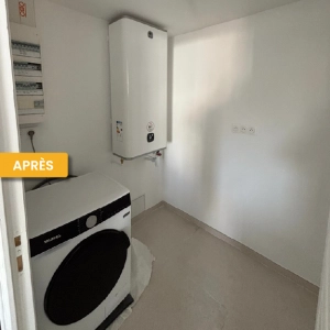 Buanderie après travaux d'aménagement