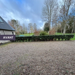 Partie de jardin en graviers avant travaux 01