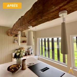 Luminaires sur poutre