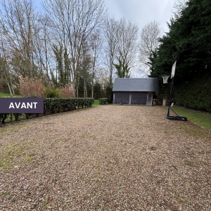 Partie de jardin en graviers avant travaux 02