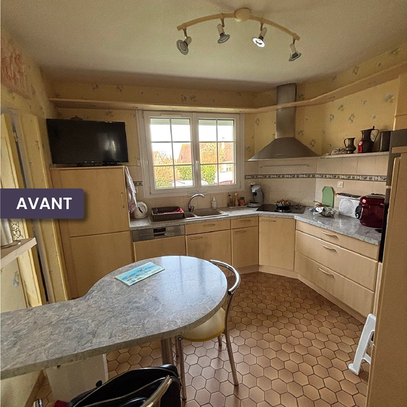 Rénovation cuisine ancienne dans le Calvados