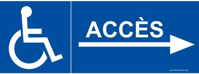 Panneau d'accès pour personnes à mobilité réduite (PMR)