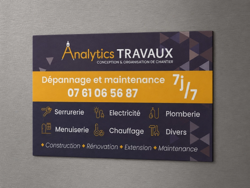Magnet de contact d'astreinte dépannage, Analytics TRAVAUX